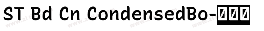 ST Bd Cn CondensedBo字体转换